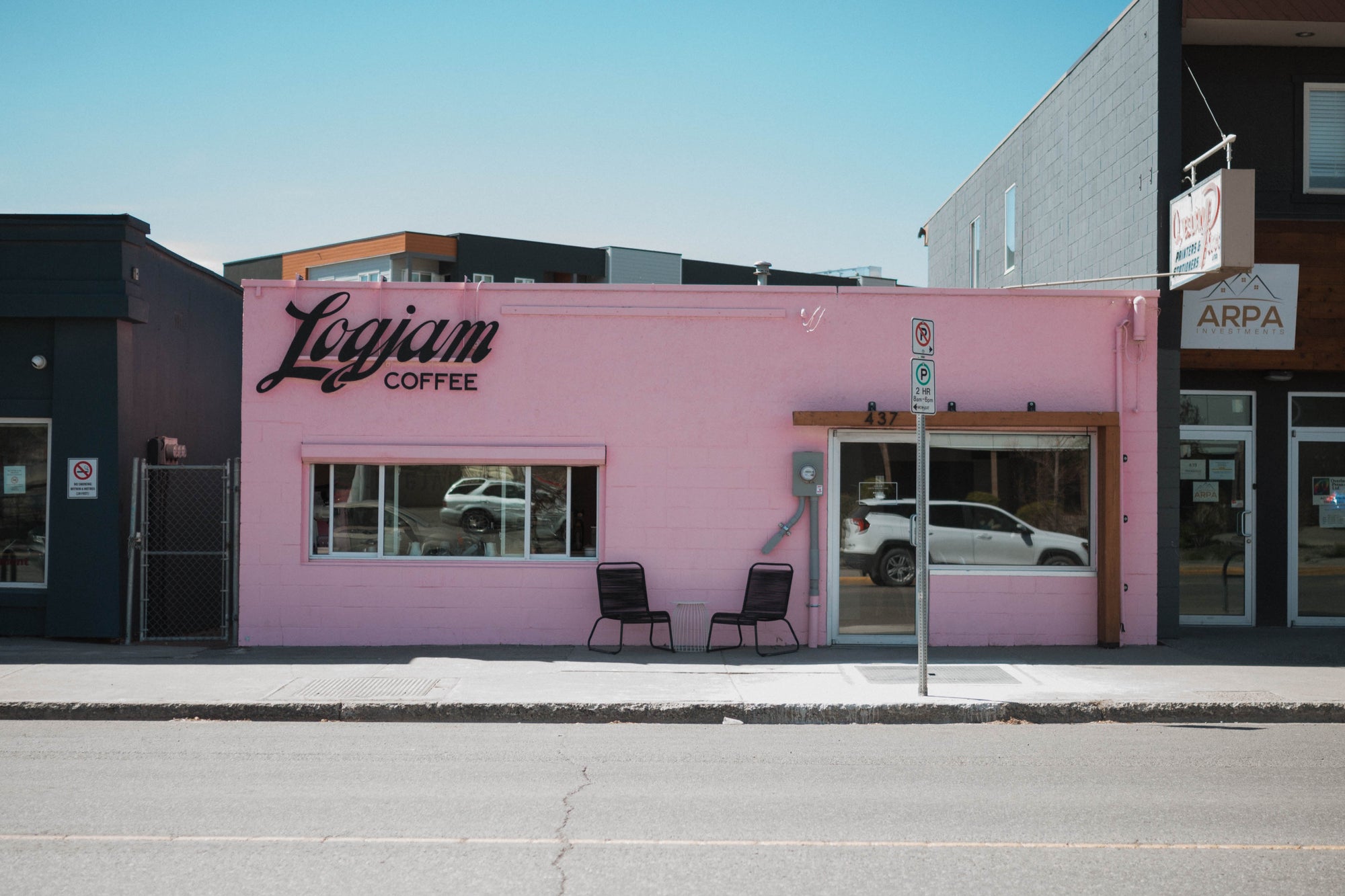 Logjam cafe building