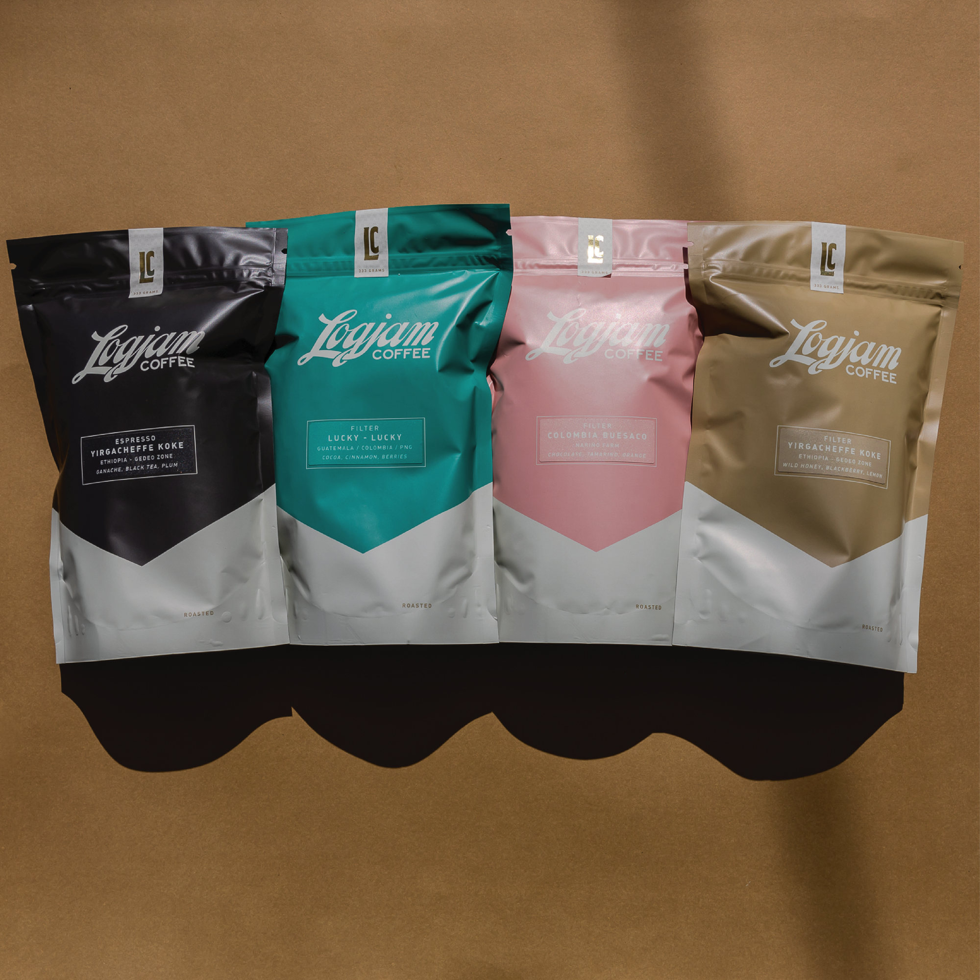 Logjam "Roaster's Choice" monthly subscription is the perfect choice to keep your coffee selection fresh and exciting. Each month will include a good mix of our favorite single origins, perfectly balanced blends and our espressos. 