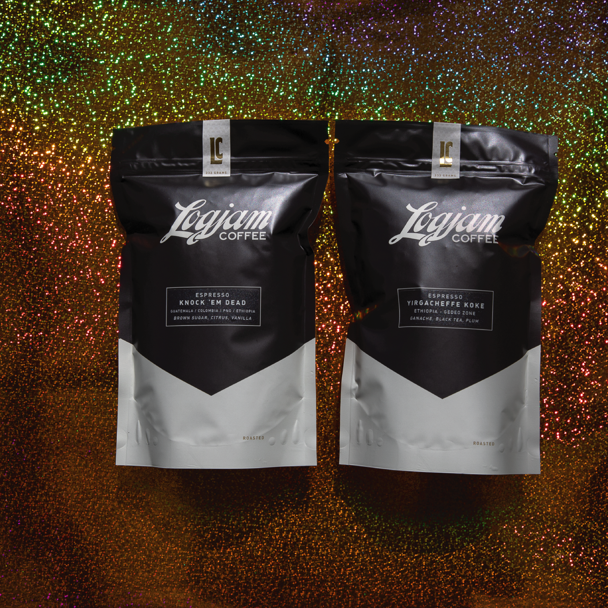 Logjam Espresso subscriptions offer a monthly mix of our single origin and blend espresso beans. On constant rotation is our "Knock 'em Dead" blend that's full of those brown sugar, citrus and vanilla vibes we all love in a well-balanced espresso. We will also be offering new and interesting single origin espressos to keep things funky.  